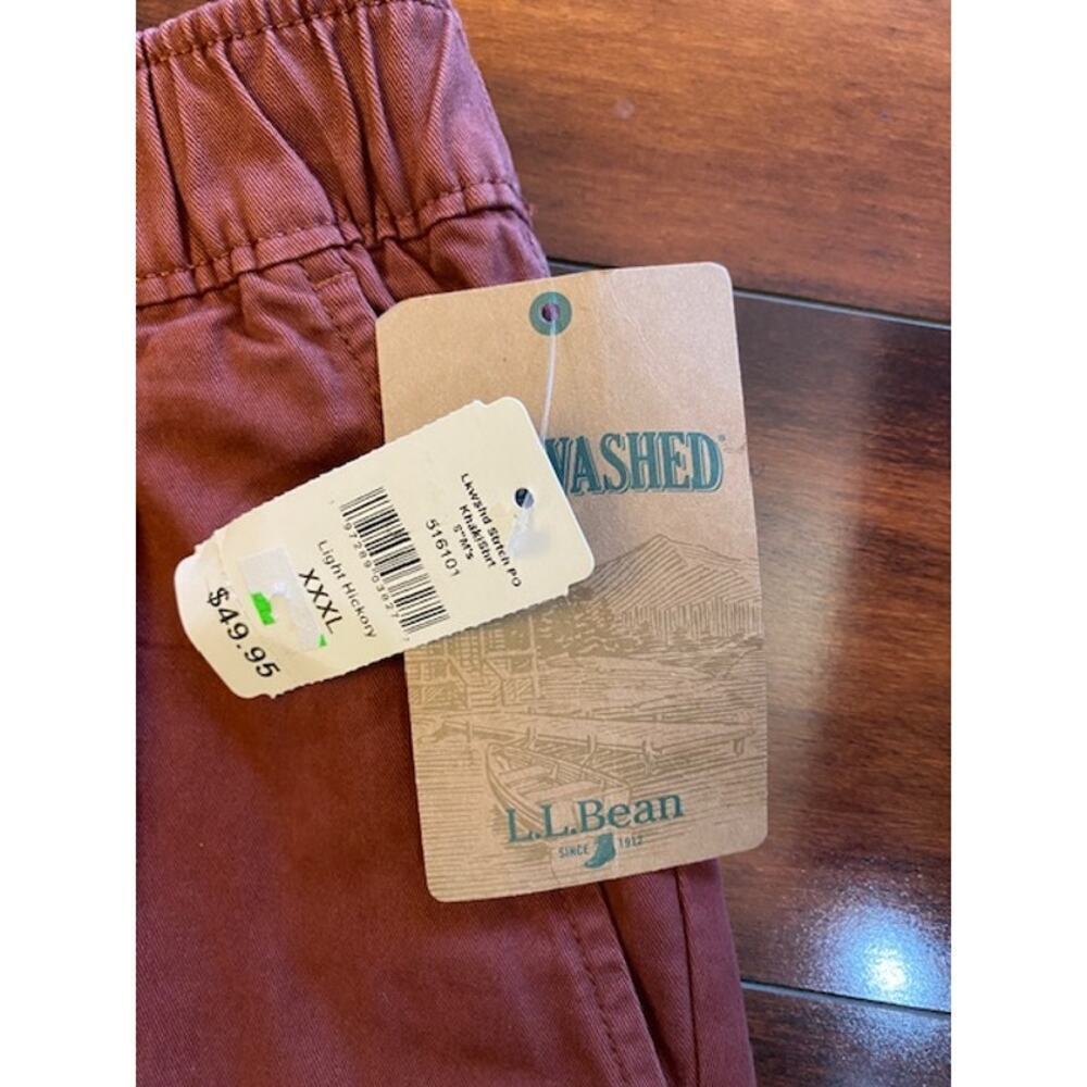 L.L. Bean Men's Lakewashed Stretch Khaki‎ Shorts, Pull-On, 8" NWTs - Picture 3 of 5